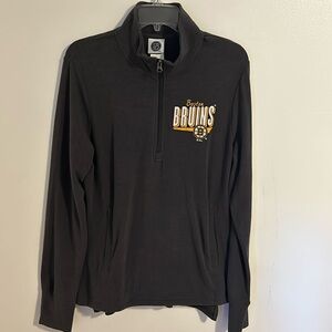 Women’s Boston Bruins quarter zip Gray fleece Size Large